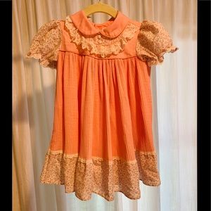 Vintage Sears Ruffled Accordion Pleat Dress